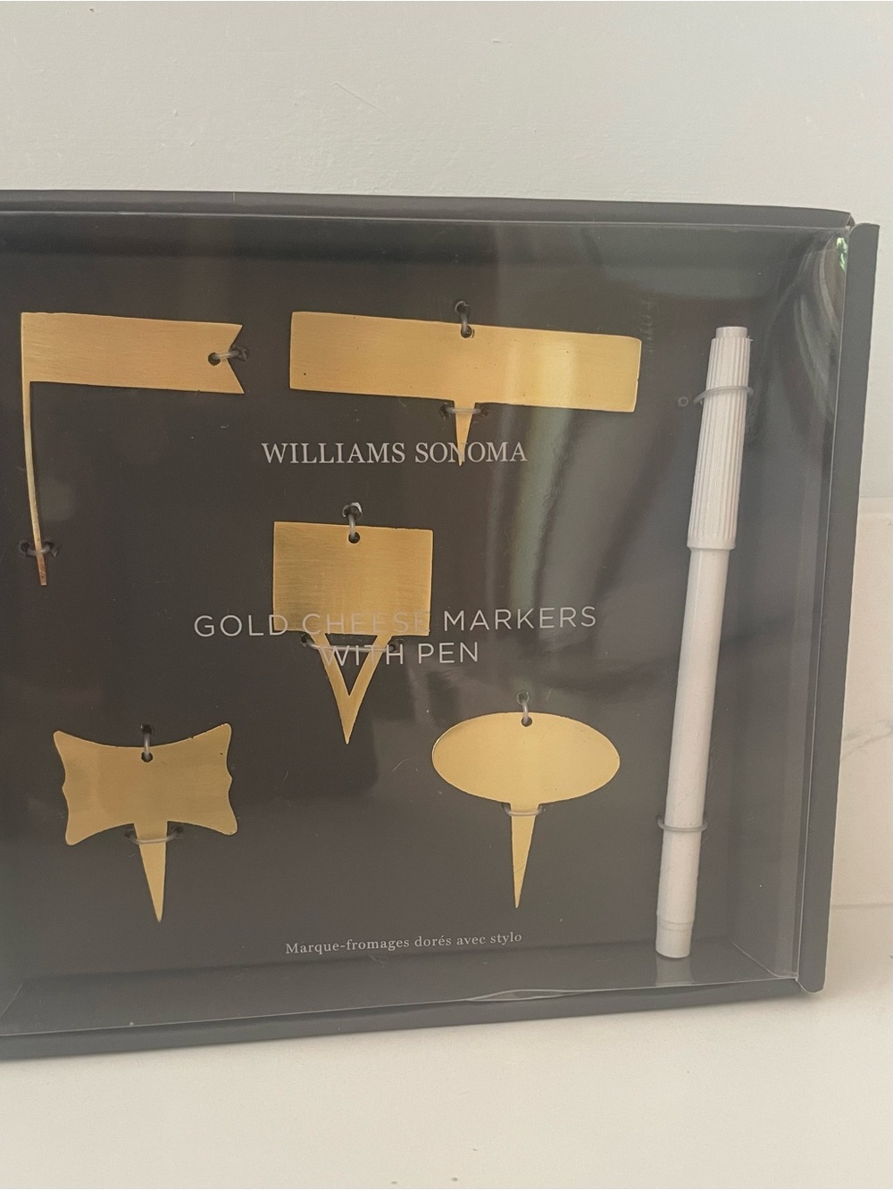Williams Sonoma Gold Cheese Markers with Pen